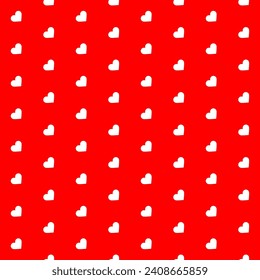 Red Hearts Heart Valentines Day Love Continuous Seamless Pattern Transparent Background Vector EPS PNG Clip Art