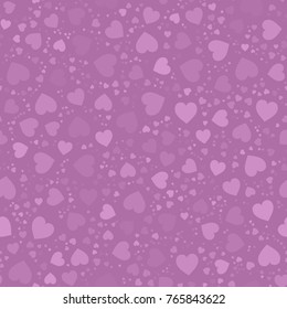 Red hearts illustration. Pattern of hearts. Seamless background