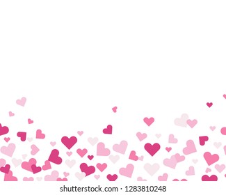 Red hearts isolated vector design on white background for valentine day