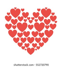 red hearts love