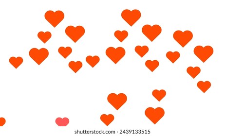 Icono de corazones rojos. vector sobre fondo blanco. diseño de plantilla de corazones rojos para medios sociales y decoración moderna, diseño de plantilla de ilustración de arte.
