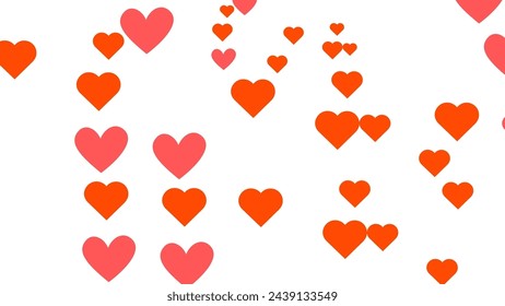 Red hearts love hearts icon. vector on white background. red hearts template design for social media and modern decoration, art illustration template design.