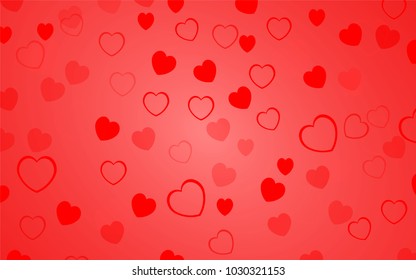 Red hearts on red background, Concept happy Valentines Day, Template for card of weeding design, Copy paste to your words vector illustration