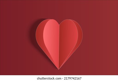 red hearts on red background valentines day in love
