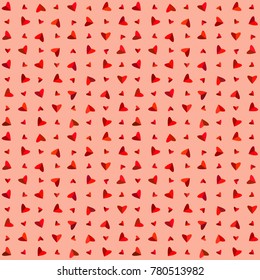 red hearts on a pink background