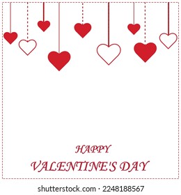 corazones rojos con fondo blanco. Ideal para tarjetas de San Valentín, afiches de fiesta y volantes. Leyendo la ilustración de San Valentín.