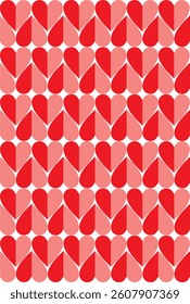 red hearts on a white background illustration