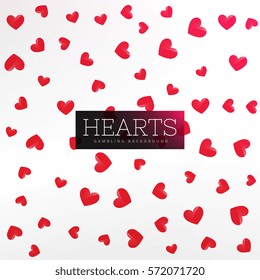 red hearts pattern background