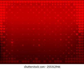 Red hearts pattern on black and maroon color elegant background specially for wedding and valentines day related designs 