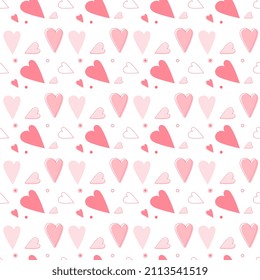 Red hearts pattern for valentine's day	
