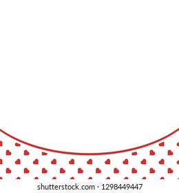 Red Hearts Seamless Love Background Pattern for Valentine's or Mother's Woman day for banner romantic cards wrapping paper decoration . Birthday , wedding and marriage designs.