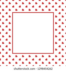 Red Hearts Seamless Love Background Pattern for Valentine's or Mother's Woman day for banner romantic cards wrapping paper decoration . Birthday , wedding and marriage designs.