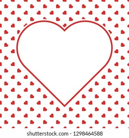 Red Hearts Seamless Love Background Pattern for Valentine's or Mother's Woman day for banner romantic cards wrapping paper decoration . Birthday , wedding and marriage designs.