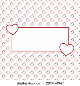 Red Hearts Seamless Love Background Pattern for Valentine's or Mother's Woman day for banner romantic cards wrapping paper decoration . Birthday , wedding and marriage designs.