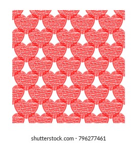 Red hearts seamless pattern background, good for celebrations, wedding invitation, mothers day and valentines day. Can be used for wallpaper, cover fills, web page background, surface textures.