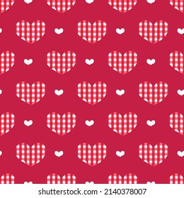 Red Hearts  Seamless Pattern Design