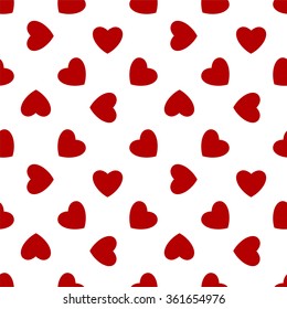 Red hearts - seamless pattern. Valentines day.