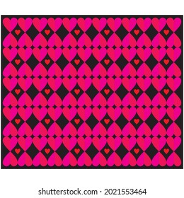 Red hearts seamless pattern. Vector illustration. eps 10