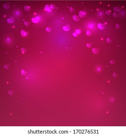 Red hearts valentine vector card