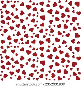 Red hearts for valentine's day