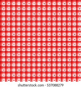 red hearts. valentines vector texture