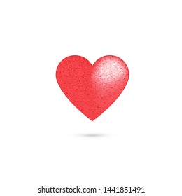 Red hearts. Vector illustration with abstract textured. Valentine day - Vector illustration