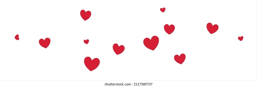 Red hearts vector silhouette stencil love symbol border decoration banner design.Heart.Wedding.Card.Valentine's day decor.Family.Romantic icon sign.Passion.Cricut plotter laser cut.Vinyl wall sticker.