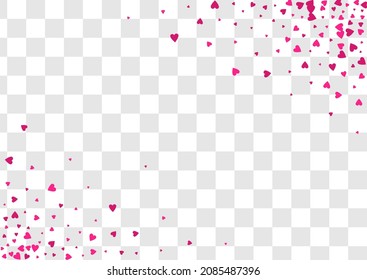 Red Hearts Vector Transparent Backgound. Decoration Papercut Template. Burgundy Wedding Heart Wallpaper.