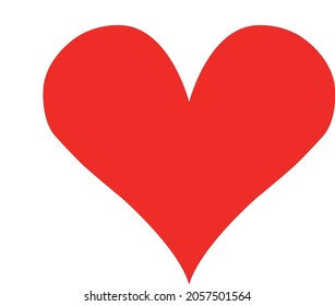 The red heart-shaped icon vector image illustration