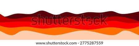 Red heat waves abstract, fiery layered background, crimson wavy design