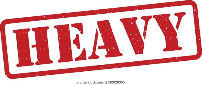 Red heavy stamp on white background