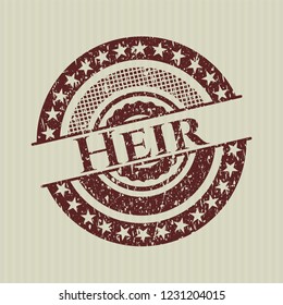 Red Heir distress rubber grunge texture seal