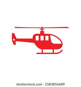 Red helicopter icon vector illustration design.