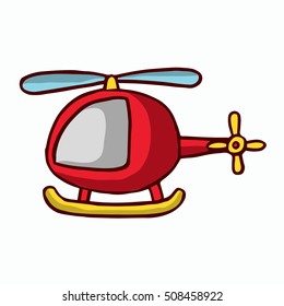 Red helicopter kid T-shirt design