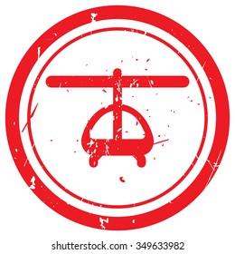 Red Helicopter rubber stamp