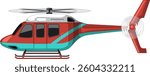 Red Helicopter Vector Design Illustrations