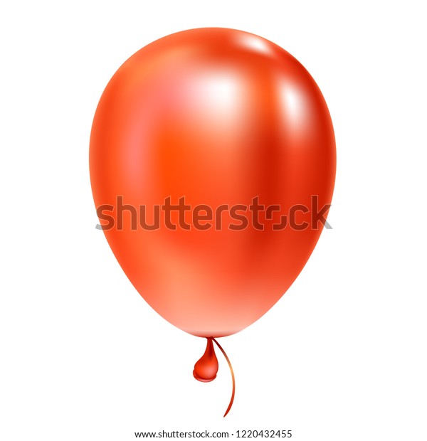 Red Helium Balloon Birthday Baloon Flying Stock Vector Royalty Free