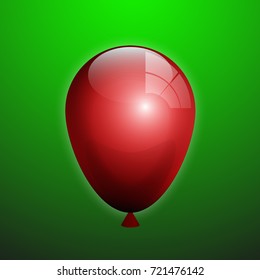 Red helium balloon UAE 46 national day Birthday baloon flying for party and celebrations Isolated on plaid transparent background. Vector illustration for your design and business United Arab Emirates