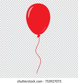 Red  helium balloon. You can easy change colors and sizes. High resolution.