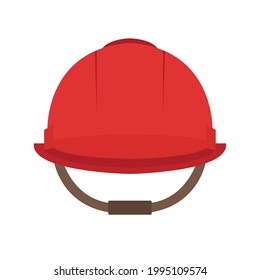 Red helmet safety vector emoji