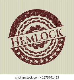 Red Hemlock distressed rubber seal with grunge texture