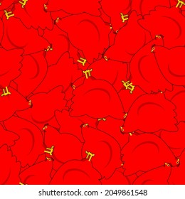 Red Hen pattern seamless. Chicken background. Farm bird texture. 