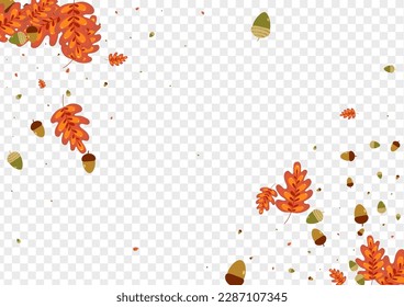 Red Herb Background Transparent Vector. Foliage Pattern Frame. Gold Leaves. Dead Design. Brown Leaf Decorative.
