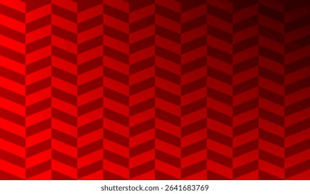 Red Herringbone Pattern Background: Dynamic Textile Design with Zigzag Lines and Shaded Red Tones for Fashionable Visual Appeal and Graphic Presentation