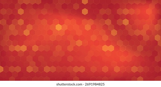 Fondo rojo del brillo de la Navidad de la textura del hexágono con el fondo rojo. Vector