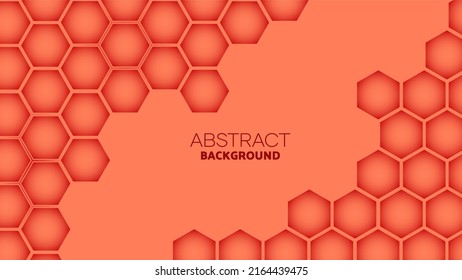 Red Hexagon Abstract geometric texture of randomly extruded hexagons backgrounds, Futuristic abstract background, commercial advertising