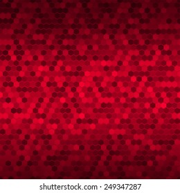 Red Hexagon Background. Abstract Geometric Seamless Pattern