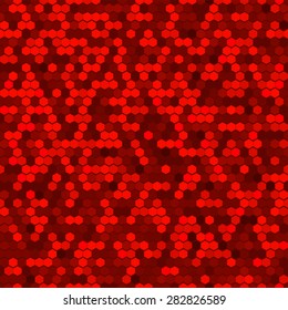 Red Hexagon Background. Abstract Geometric Seamless Pattern