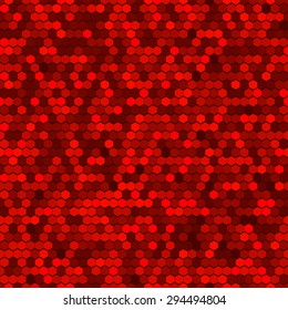 Red Hexagon Background. Abstract Geometric Seamless Pattern