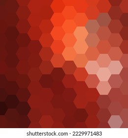 Red hexagon background. Presentation template. Vector background.